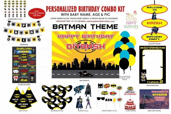 Batman Theme Classic Combo Kit Fashion