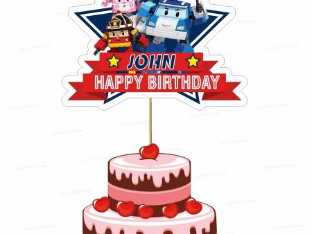 Robo Poli Theme Customized  Cake Topper For Discount