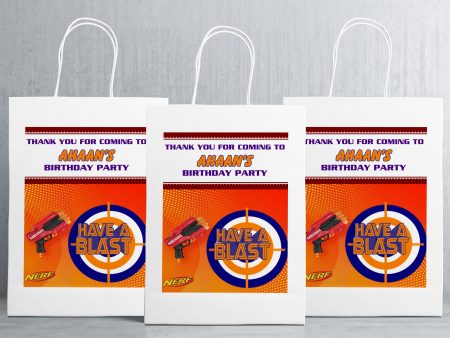 Nerf Theme Cutout Oversized Return Gift Bag For Sale