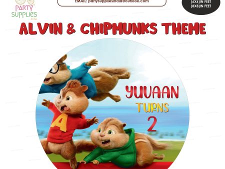 Alvin and Chipmunks Theme Round Backdrop Sale