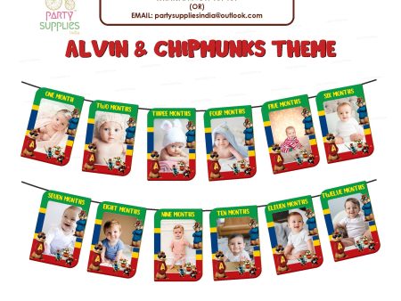 Alvin and Chipmunks Theme 12 Months Photo Banner Online