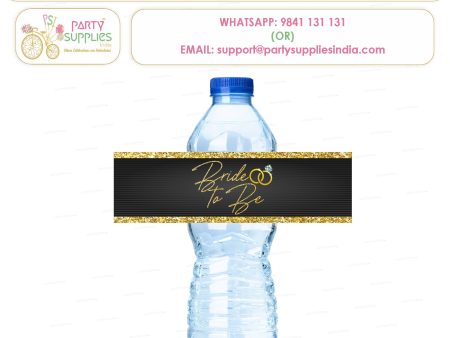 Bride to Be Theme Water Bottle Stickers Online now