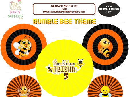 Bumble Bee Theme Paper Fan on Sale