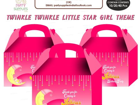 Twinkle Twinkle Little Star Girl Theme Goodie Return Gift Boxes on Sale