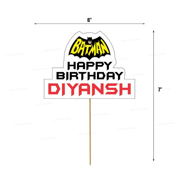 Batman Theme Customized Cake Topper on Sale