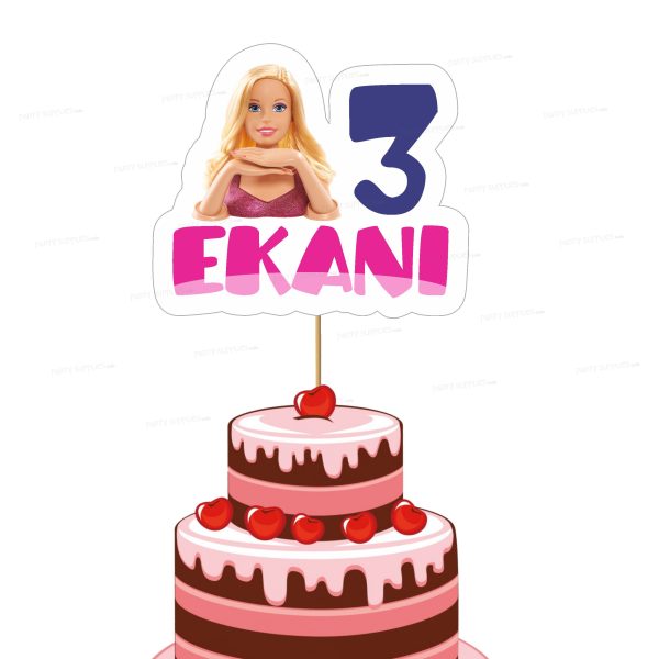 Barbie Theme Customized Cake Topper For Cheap