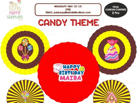 Candy Theme Paper Fan Supply