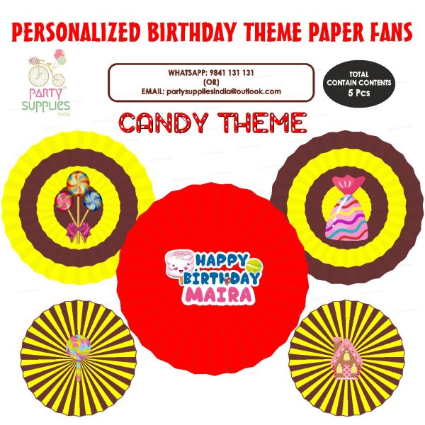 Candy Theme Paper Fan Supply