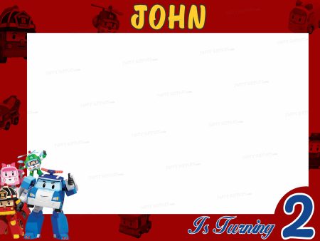 Robo Poli Theme  Customized PhotoBooth For Cheap