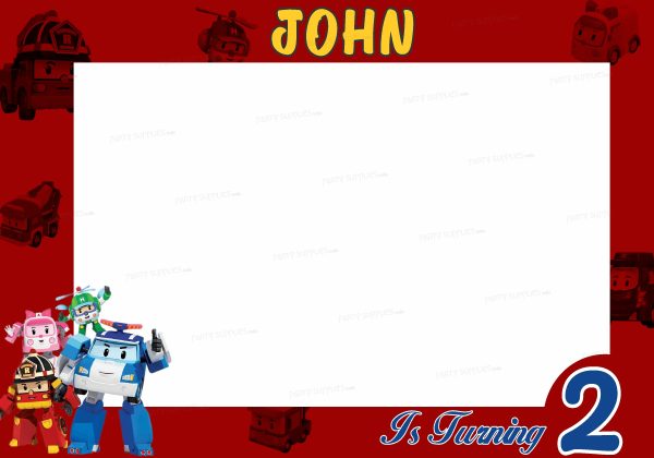 Robo Poli Theme  Customized PhotoBooth For Cheap