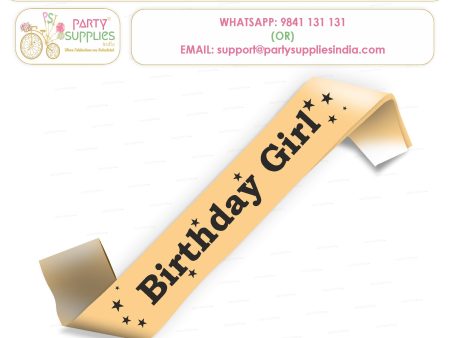 Birthday Girl Sandal Satin Party Sash Hot on Sale