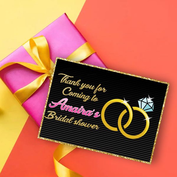 Bride to Be Theme Thankyou Card Discount