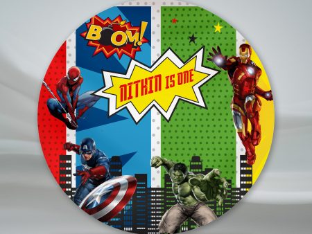 Avengers Theme Round Backdrop For Sale