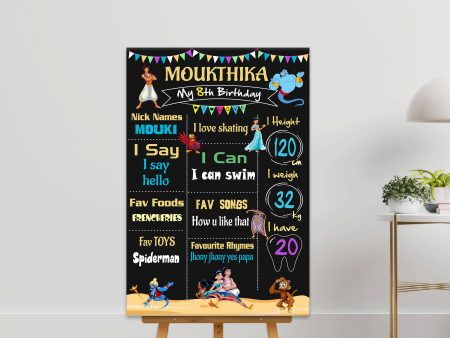 Aladdin Theme ChalkBoard For Sale