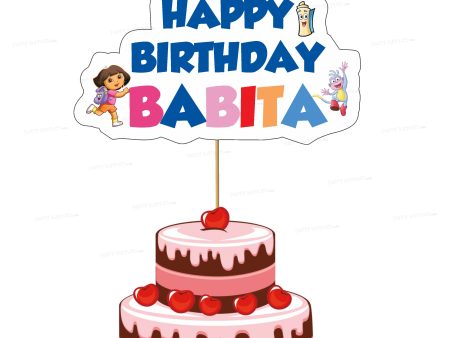 Dora Theme Cake Topper Cheap