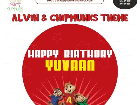 Alvin and Chipmunks Theme Premium Round Backdrop Sale