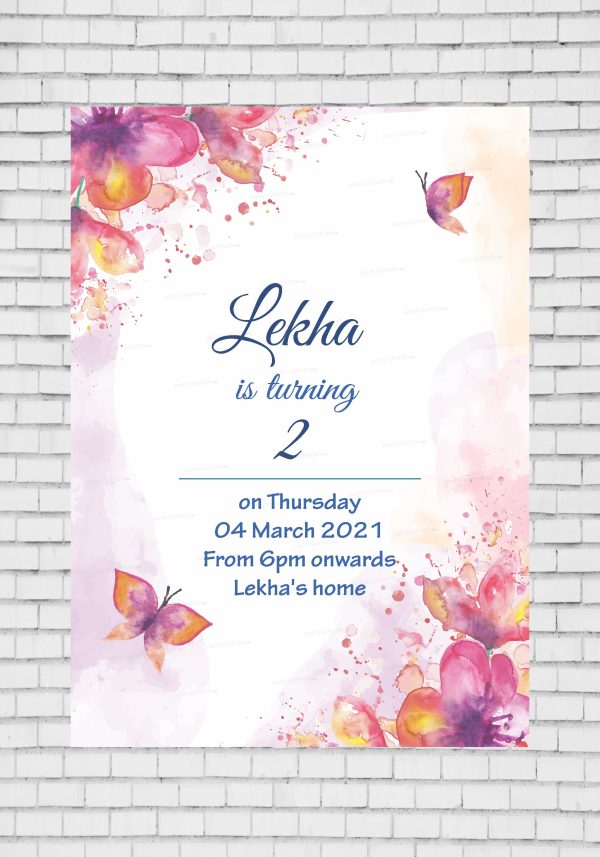 Butterfly Theme Invite Online