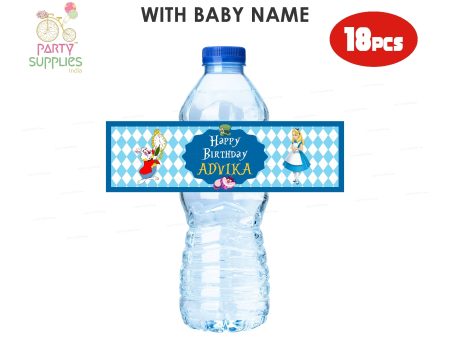 Alice in Wonderland Theme Water Bottle Sticker Supply