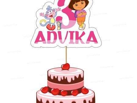 Dora Theme Customized Cake Topper Discount