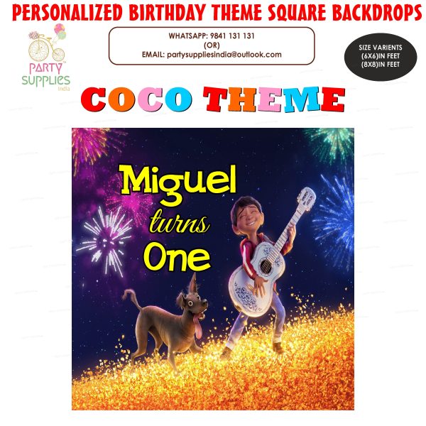 Coco Theme Classic Square Backdrop For Cheap