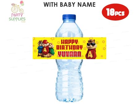 Alvin and Chipmunks Theme Water Bottle Sticker Fashion