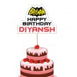 Batman Theme Customized Cake Topper on Sale