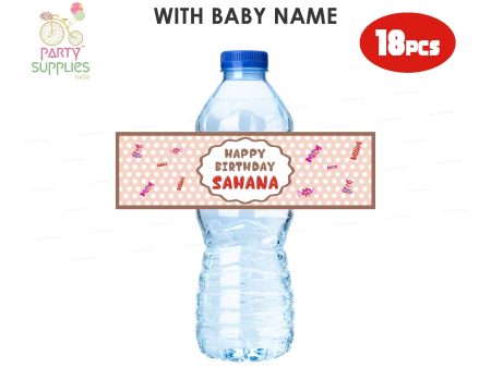 Candy Theme Water Bottle Sticker For Discount