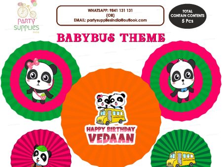 Baby Bus Theme Paper Fan For Sale