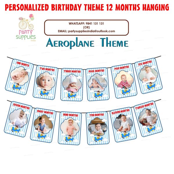 Aeroplane Theme 12 Months Photo Banner Discount