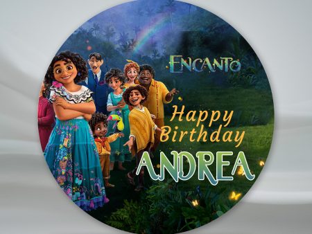 Encanto Theme Personalized Round  Backdrop For Discount