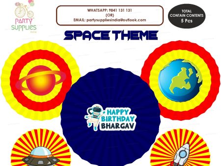 Space Theme Paper Fan Discount