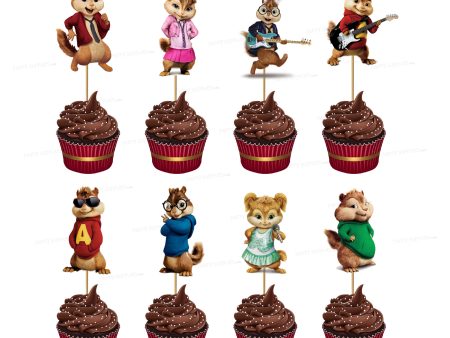 Alvin and Chipmunks Theme Cup Cake Topper Discount