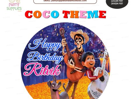 Coco Theme Personalized Round Backdrop Fashion