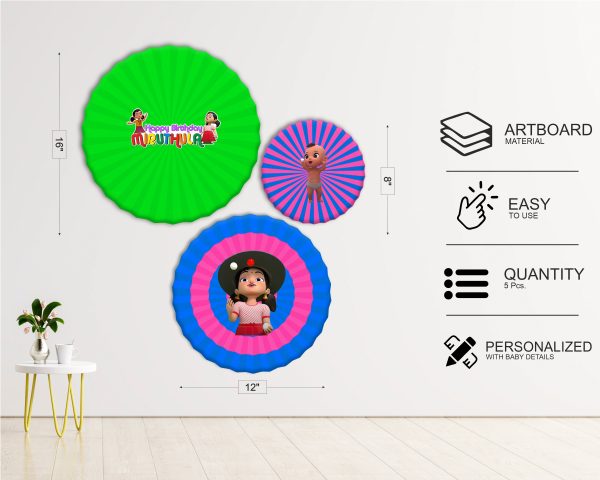 Chutti Kannamma Theme Paper Fan For Cheap