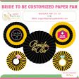 Bride to Be Theme Paper Fan Supply