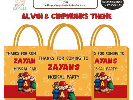 Alvin And Chipmunks Theme Return Gift Bag Supply