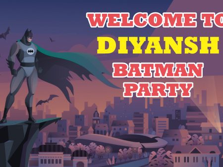 Batman Theme Welcome Board For Discount