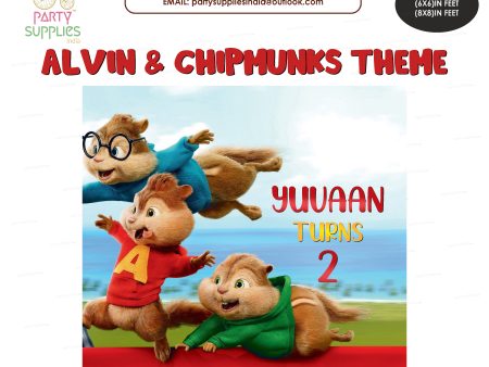 Alvin and Chipmunks Theme Square Backdrop Supply