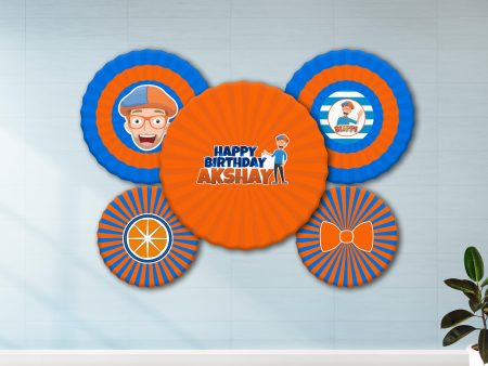 Blippi Theme Paper Fan For Sale