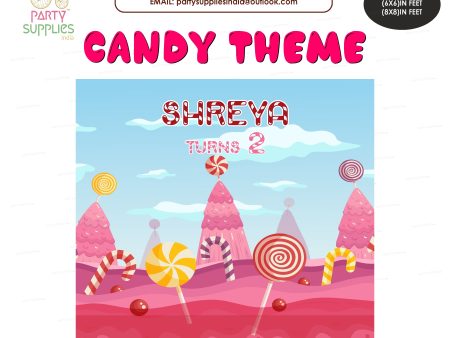 Candy Hill Theme Square Backdrop Discount