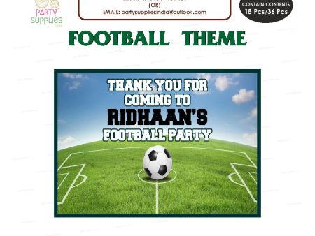 Football Theme Thank You Card For Discount