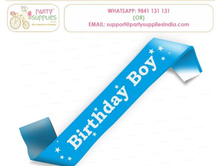 Birthday Boy Blue Bold Satin Party Sash Online Hot Sale