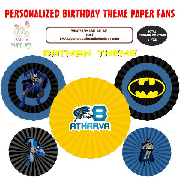 Batman Theme Paper Fan For Sale