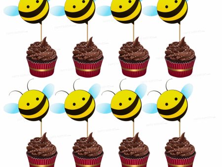 Bumble Bee Theme Classic Cup Cake Topper Online