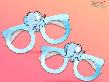 Blue Elephant theme Birthday Party glasses Fashion