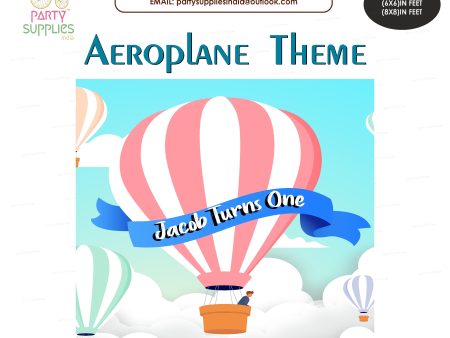 Aeroplane Theme Square Backdrop Online