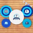 Blue Elephant Theme Paper Fan Sale