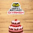 Batman Theme Customized Cake Topper on Sale