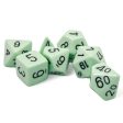 Chessex - 7 Piece - Opaque - Pastel Green Black For Cheap