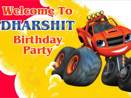 Blaze and the Monster Machines Theme Customized Welcome Board Online Sale